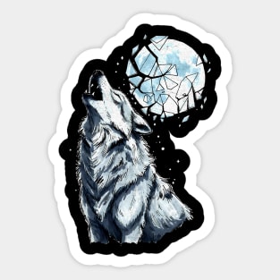 Howling Moon Sticker